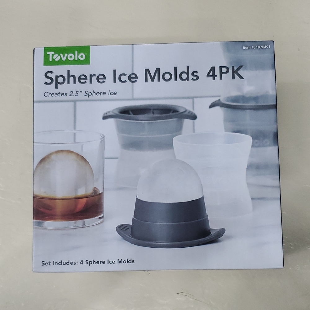 Tovolo Black Sphere Ice Molds Set of 4